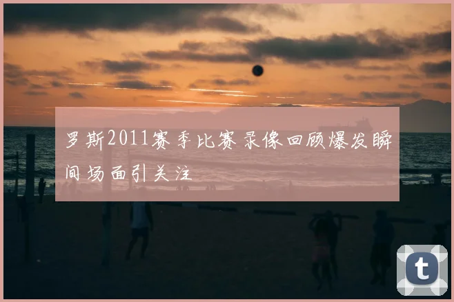 罗斯2011赛季比赛录像回顾爆发瞬间场面引关注